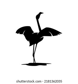 flamingo logo , simple and clean