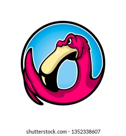 Flamingo logo - Stock Vector illustration