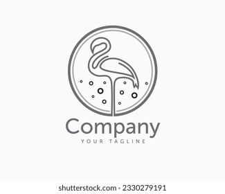 flamingo logo symbol design template illustration inspiration