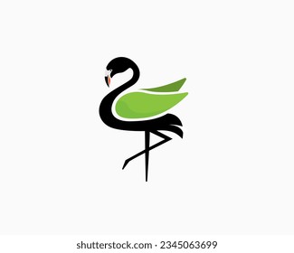 flamingo logo symbol design template illustration inspiration