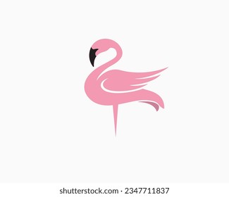 flamingo logo symbol design template illustration inspiration
