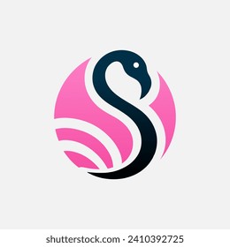 flamingo logo symbol design template illustration inspiration
