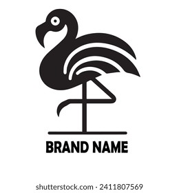 flamingo logo symbol design template illustration inspiration