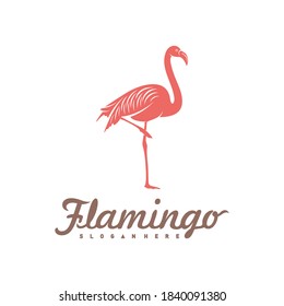 Flamingo Logo Vorlage. Vogelvektorgrafik, kreatives Design.