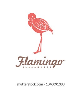 Flamingo Logo Vorlage. Vogelvektorgrafik, kreatives Design.