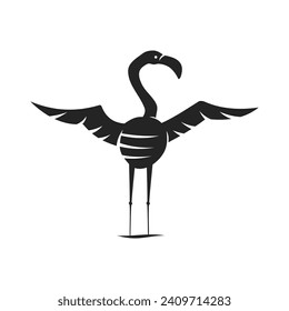 Plantilla de logotipo Flamingo Aislada. Identidad de marca. Gráfico de vectores de resumen de iconos