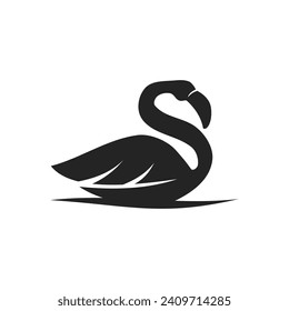 Plantilla de logotipo Flamingo Aislada. Identidad de marca. Gráfico de vectores de resumen de iconos