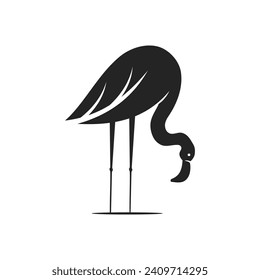 Flamingo Logo template Isolated. Brand Identity. Icon Abstract Vector graphic