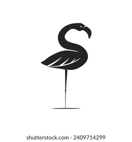 Plantilla de logotipo Flamingo Aislada. Identidad de marca. Gráfico de vectores de resumen de iconos