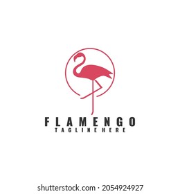 Flamingo logo template vector. Animal logo concept vector