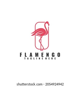 Flamingo logo template vector. Animal logo concept vector