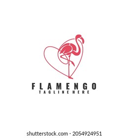 Flamingo logo template vector. Animal logo concept vector