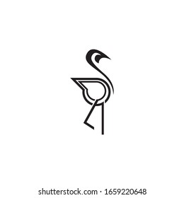 Flamingo logo template vector icon design