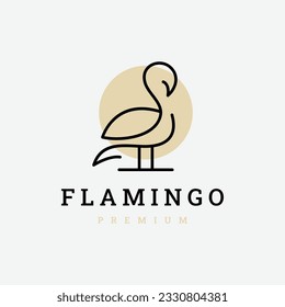 Flamingo Logo Templates. Bird Vector Design. Illustration of the Animal World