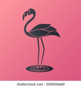 flamingo logo vector illustration