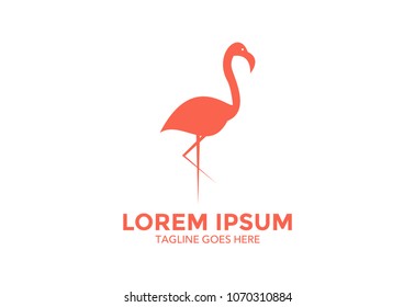 flamingo logo. vector illustration. icon