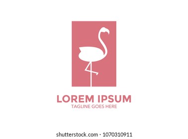 flamingo logo. vector illustration. icon