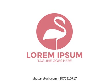 flamingo logo. vector illustration. icon