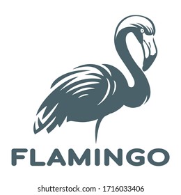 Flamingo logo - vector illustration on a white background.