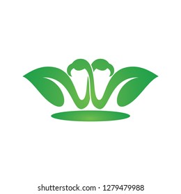 flamingo logo vector template