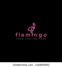 Flamingo logo.Vector illustration.
