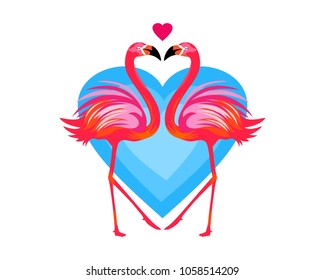 Flamingo Love Illustration