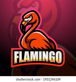 Flamingo mascot esport logo design