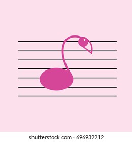 flamingo not pink logo vector eps 10