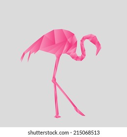 Flamingo Origami Style