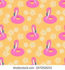 Flamingo pattern pattern background design for background, wallpaper, carpet, wrapping, fabric, textile fashion wearing.