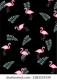 Flamingo Pattern Flat vector Images
