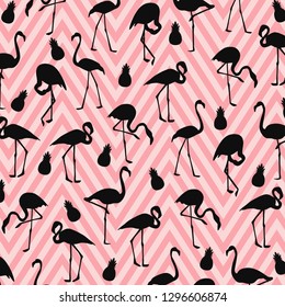 Flamingo pattern print