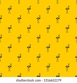 Flamingo pattern seamless vector repeat geometric yellow for any design