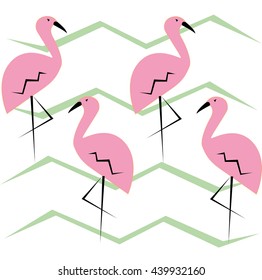 flamingo pattern vector illustration