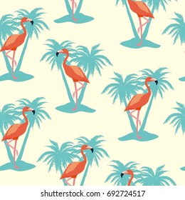 Flamingo, pattern, vector, illustration