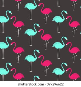 Flamingo pattern. Wallpaper design. Vector illustration.