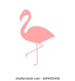 Flamingo Pink Icon Vector Illustration Isolated On White