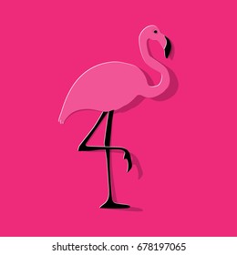 Flamingo pink on a pink background.