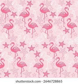 Flamingo Pink com Star Fish e estrela