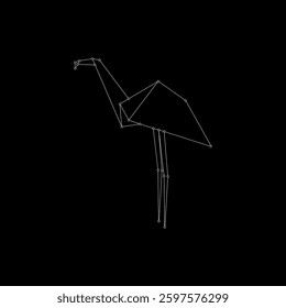 Flamingo Polygonale Linien, kann für Logo, Piktogramm, Aquatic Animal Figur, Website, Apps oder Grafik-Design-Element verwenden. Vektorgrafik