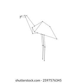 Flamingo Polygonale Linien, kann für Logo, Piktogramm, Aquatic Animal Figur, Website, Apps oder Grafik-Design-Element verwenden. Vektorgrafik