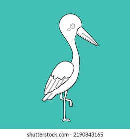 Estampilla digital sobre el tema de los animales Flamingo Pond