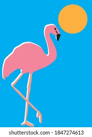 impresión de flamingo para tee, fondo