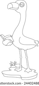 Flamingo Libro de lectura Animal Vector Ilustración de arte gráfico