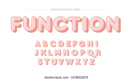 Flamingo Rounded Metal Typography Artistic Font