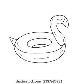 Ilustración vectorial del anillo de caucho Flamingo