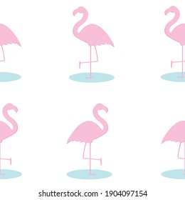 Flamingo Seamless pattern. Cute flamingo pattern for fabric, baby clothes, background, textile,wrapping paper and other decoration.Vector illustration