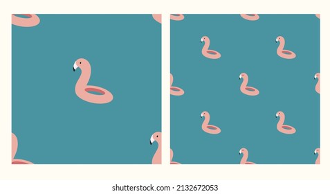 Flamingo seamless pattern. Hand drawn illustration. Vector for fabric, clothes, background, wallpaper, print, packaging, card, decoration, banner or other uses.