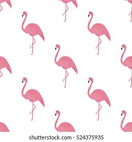 Flamingo seamless pattern. Hand-drawn vector illustration.