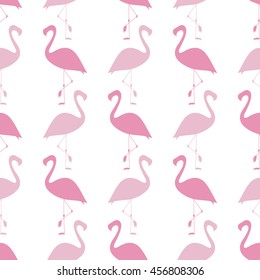 Flamingo seamless pattern. silhouette. pink. Illustration for your design.